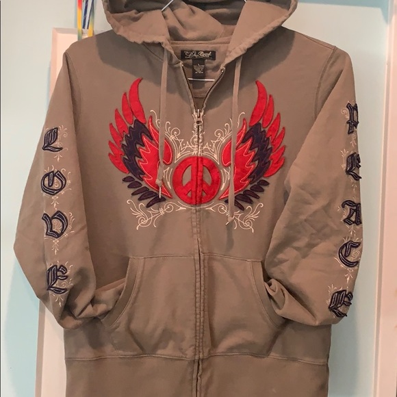 Lucky Brand Tops - Lucky Brand Peace and Live Hoodie, Size L